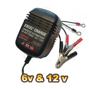 Chargeur de batterie moto - maintien de charge 6V / 12V
