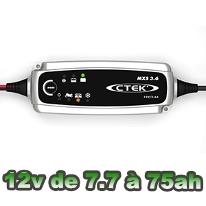 Chargeur de batterie CTEK MXS 3.8 pour voiture moto bateau quad